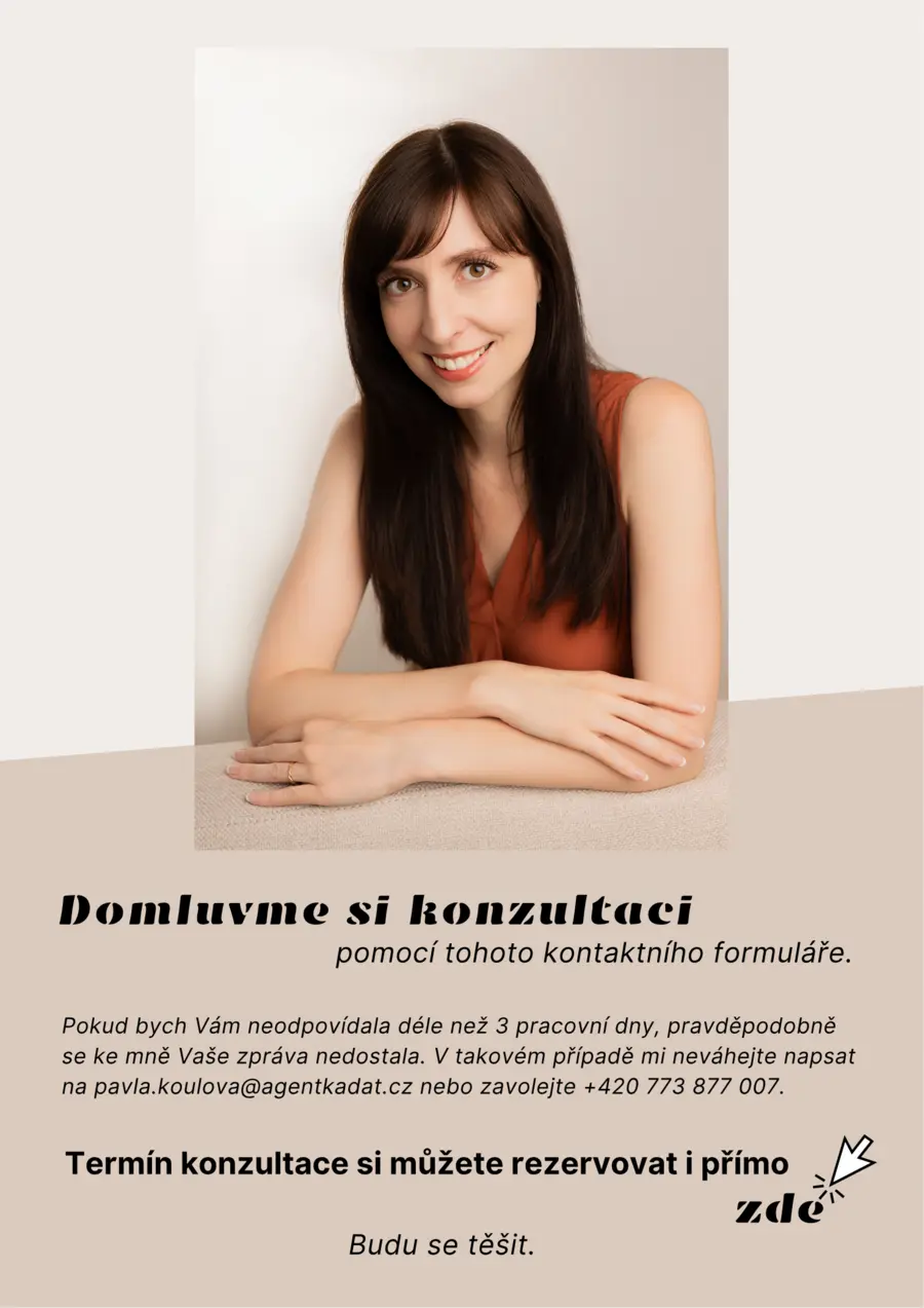 Informace ke kontaktnímu formuláři a možnosti rezervovat si termín konzultace.